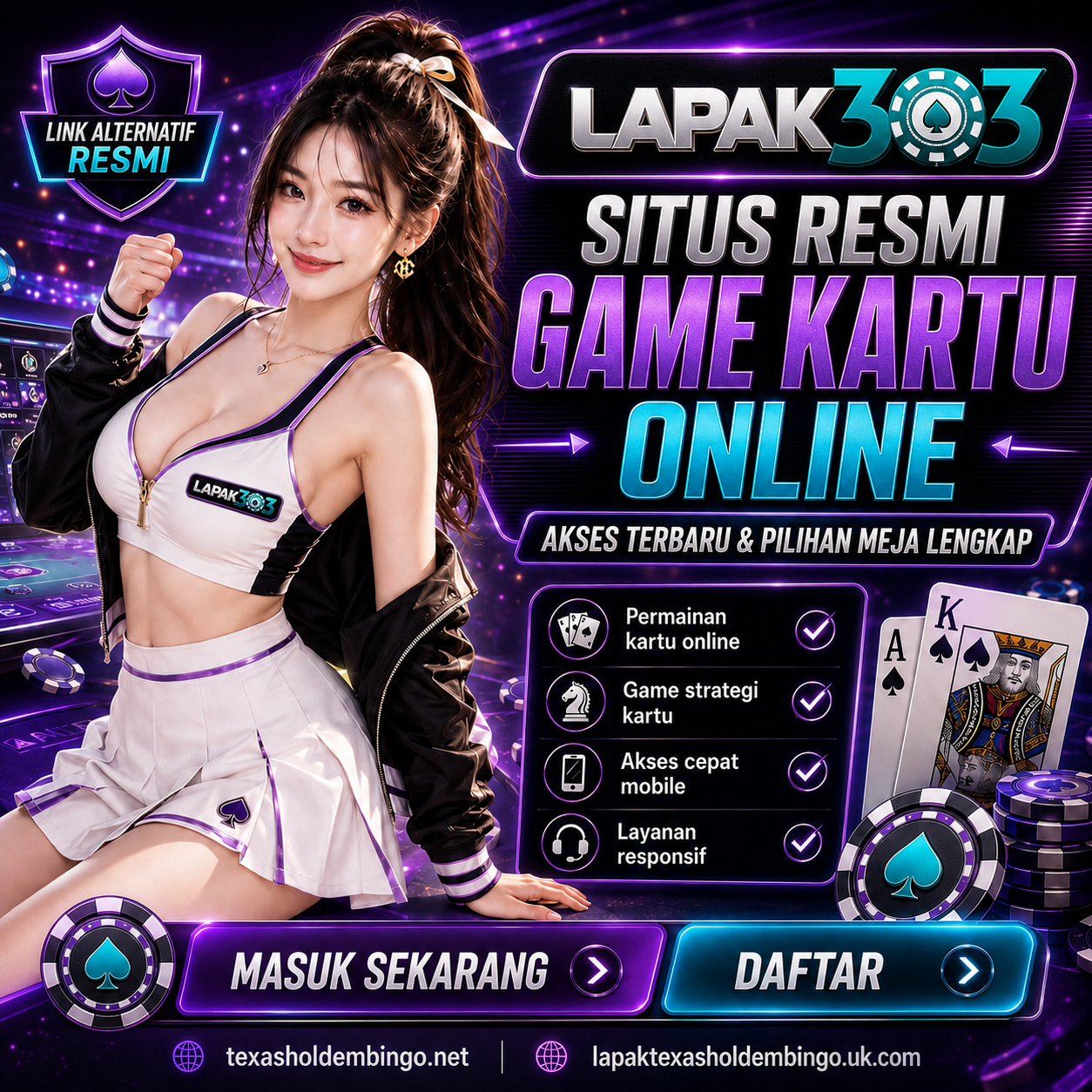 Logo LAPAK303 arena game kartu online